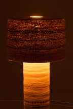 J-LINE KAST SHANIL 2-DEURS HOUT/IJZER NATUREL/GRIJS