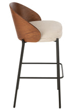 Barstoel Lone Ply Wood/Metaal Bruin/Beige