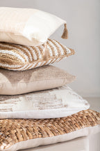 Kussen Geweven Vierkant Polyester Beige