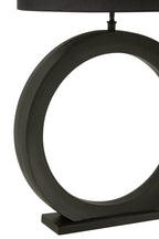 Tafellampvoet rond aluminium zwart