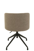 Stoel Draaien/Omhoog/Omlaag Linnen Donkerbruin/Beige