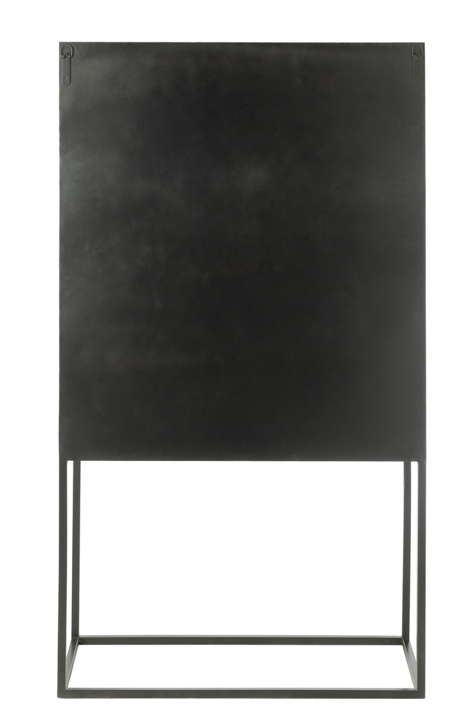 J-LINE KAST SHANIL HOUT/IJZER ZWART