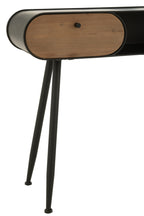 J-LINE CONSOLE HOUTEN EN METALEN TAFEL CONSOLE VURENHOUT ZWART/LICHT BEIGE