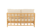  J-LINE SOFA ELISE + KUSSEN 2-ZITS ROTAN/TEXTIEL