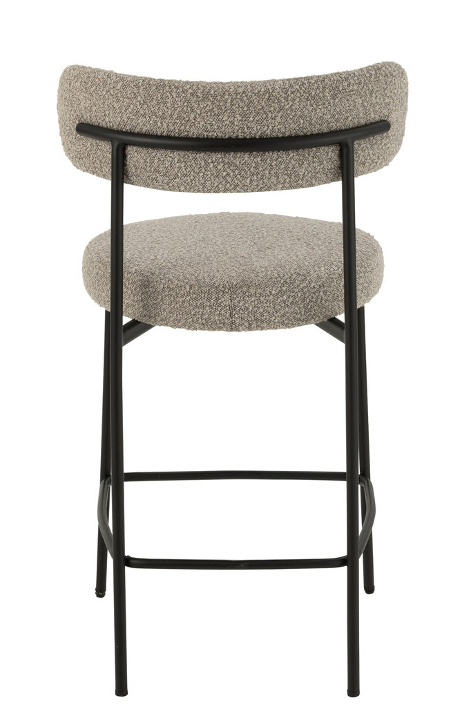 J-Line Bar Chair Boucle Plywood/Polyester Grey/Black