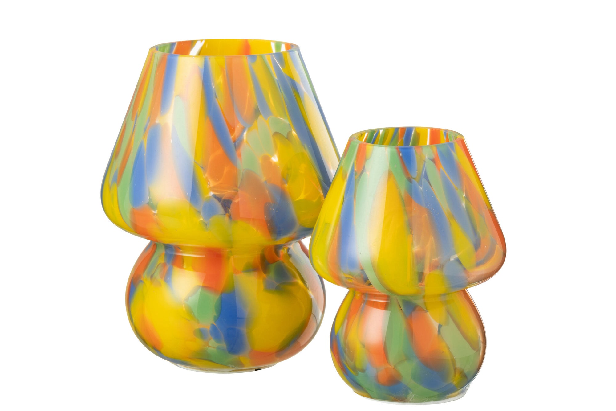 Tafellamp Rainb glasmix groot