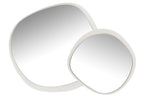 J-LINE RONDE WANDSPIEGEL METAAL/GLAS WIT LARGE