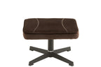 Relax Sofa+ voetenbank metaal/textiel donkerbruin
