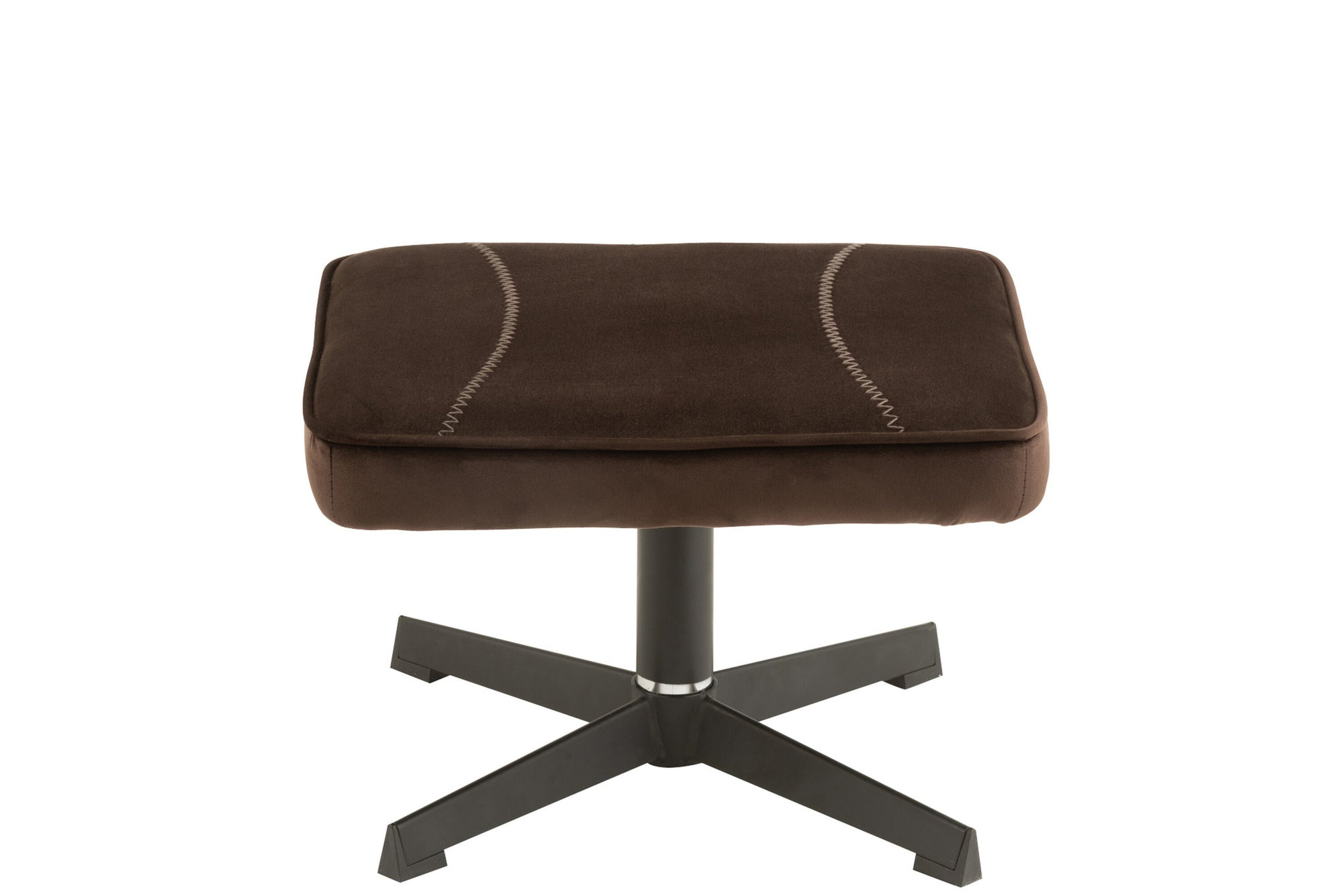 Relax Sofa+ voetenbank metaal/textiel donkerbruin