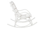 Witte rotan schommelstoel