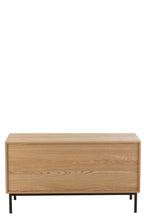 J-LINE KAST SQUARE MDF/METAAL NATUUR/ZWART LARGE