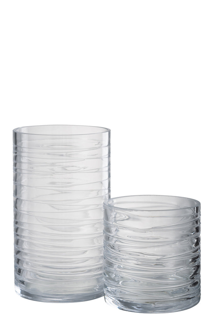 J-LINE HURRICANE STRIPES GLASS TRANSPARENT LARGE