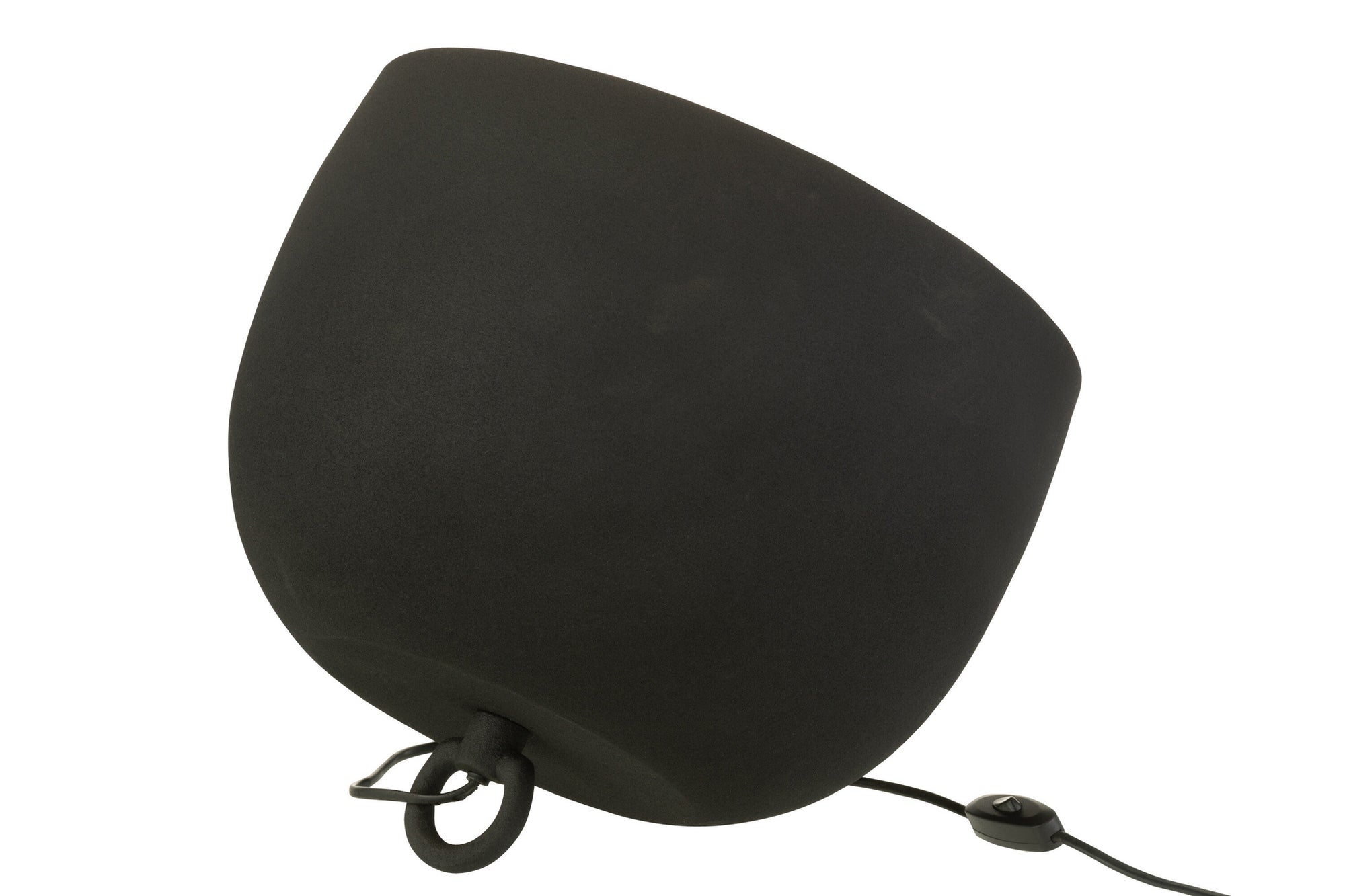 Grote ronde interieurlamp in zwart en goud metaal