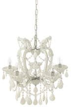 Plafondlamp Kroonluchter Antiek Glas Wit