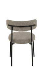 Stoel bouclé multiplex/polyester grijs/zwart