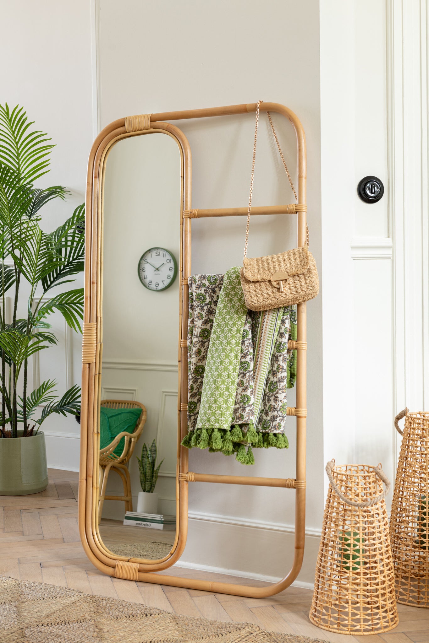 Spiegelladder Rotan Naturel