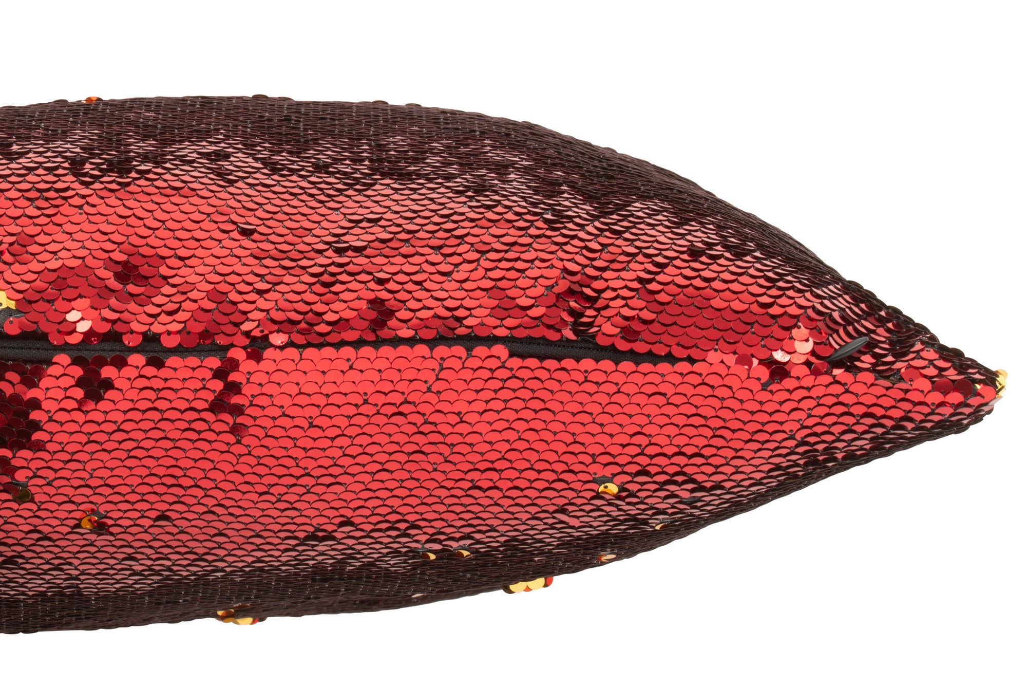 Kussen Omkeerbare Pailletten Rood/Goud