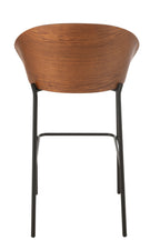 Barstoel Lone Ply Wood/Metaal Bruin/Beige