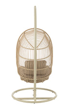J-LINE HANGSTOEL EGGA STAAL/TOUW BEIGE