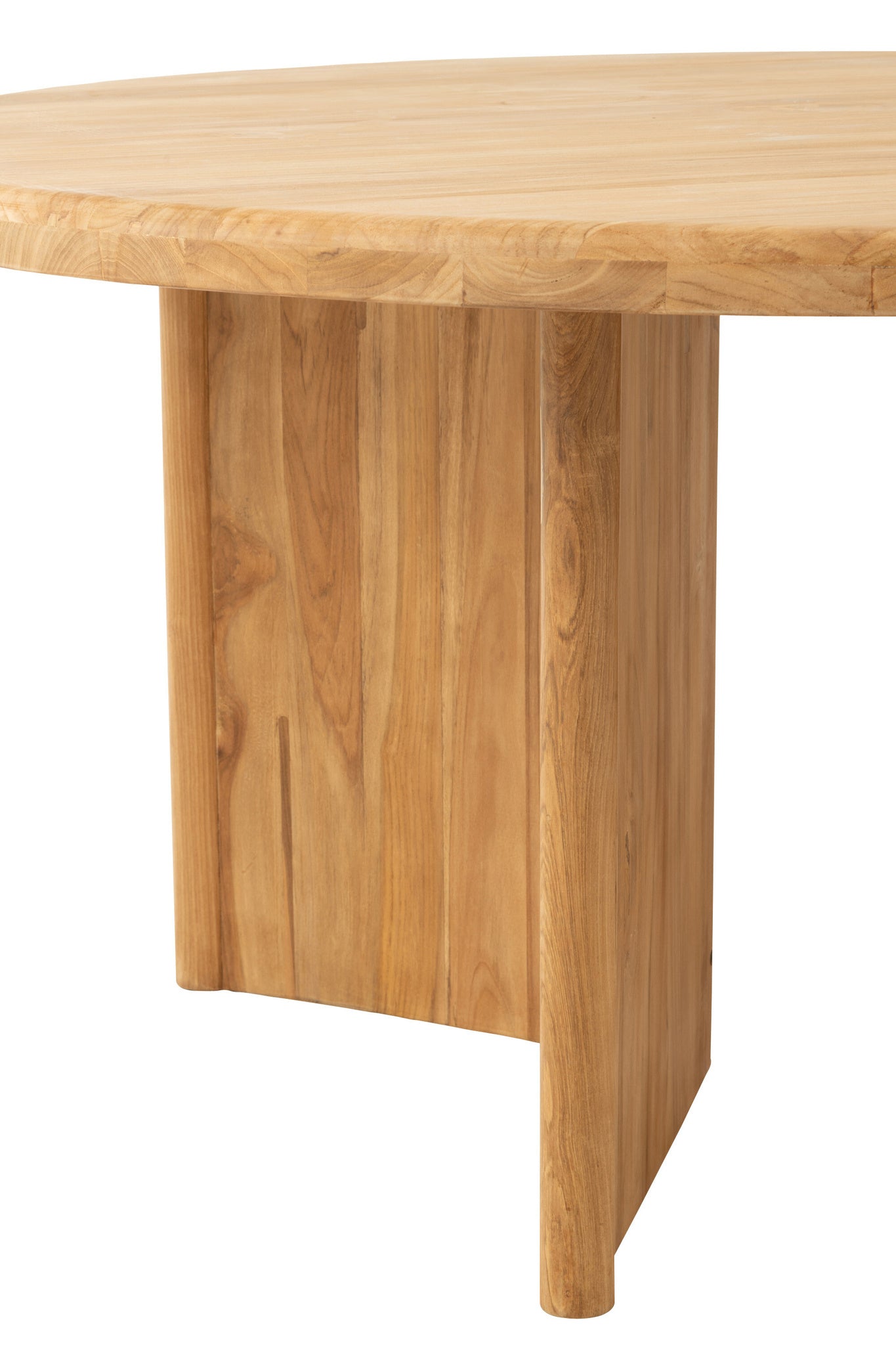 Ronde teakhouten tafel naturel