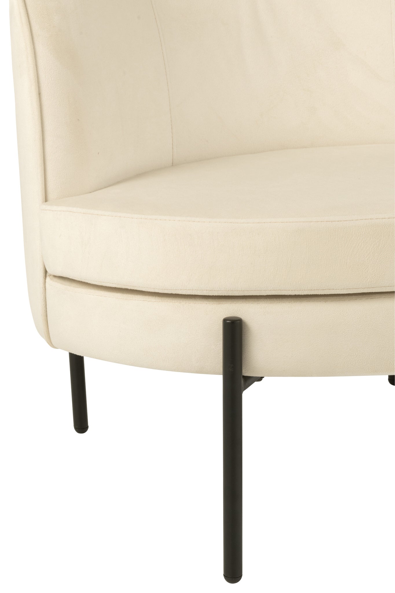 Fauteuil ijzer gebroken wit/zwart