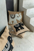 Kussen Olifant Textiel Naturel/Wit Groot