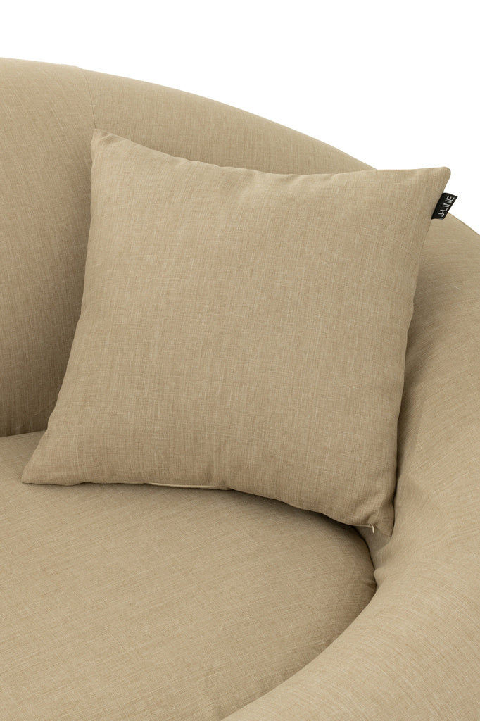J-LINE KUSSEN OUTDOOR – POLYPROPYLEEN/POLYESTER – BEIGE – 50 CM