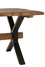 Vintage houten tafel, bruin