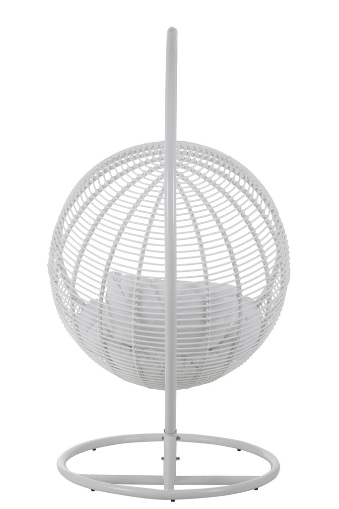 J-LINE HANGSTOEL ROND STAAL WIT