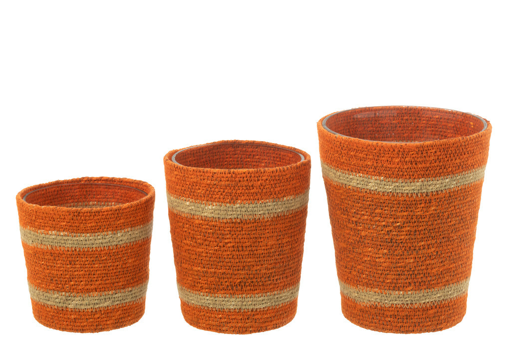 J-LINE GEURKAARS BASKET WAX – ORANJE LARGE 75H