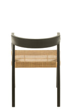 J-LINE STOEL EMMA TEAK ZWART/BRUIN