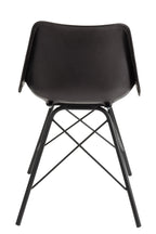 Stoel Loft leer/metaal zwart