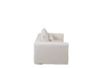 Hoes voor stoel + 5 kussens Monaco bank linnen marshmallow wit