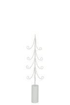 J-LINE BOOM LED CILINDER VOET IJZER WIT MIDDELGROOT