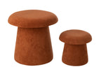 Set van 2 paddenstoelkrukjes MDF terracotta