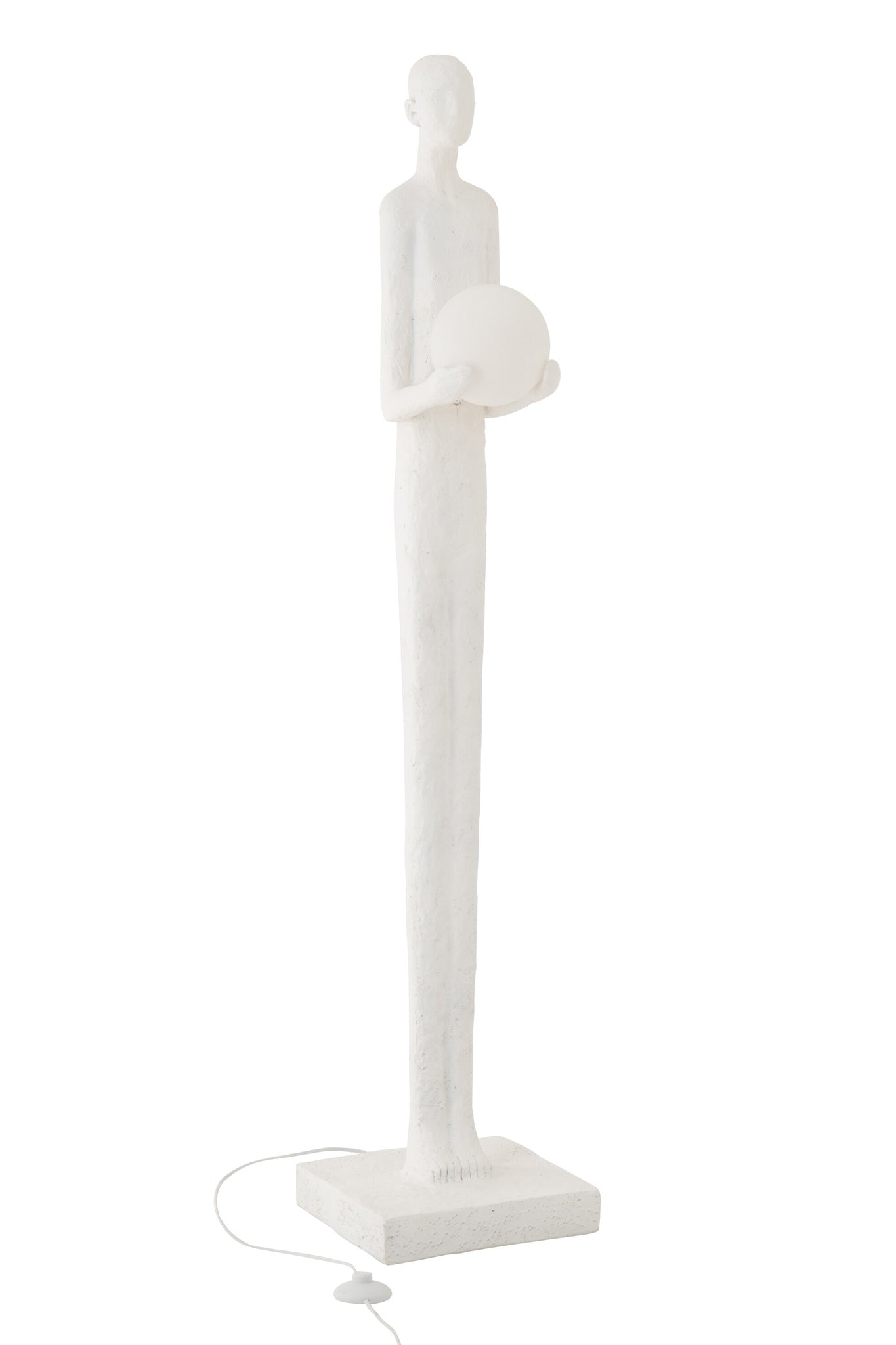 Vloerlamp figuur polyresin wit