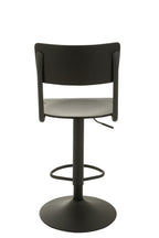 J-LINE BARKRUK – HOUT/METAAL – ZWART – INDUSTRIEEL DESIGN
