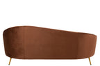 Bank Elisabeth textiel/metaal bruin