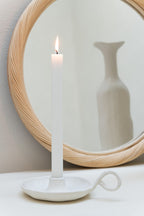 J-LINE RONDE WANDSPIEGEL ROTAN/GLAS NATUREL MEDIUM
