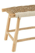 Kruk Waverly Teakhout/Zeegras Naturel/Wit
