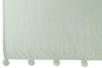 J-LINE PLAID POMPOM POLYESTER LICHTGROEN