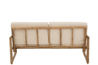 2-zitsbank bamboe+textiel naturel/wit