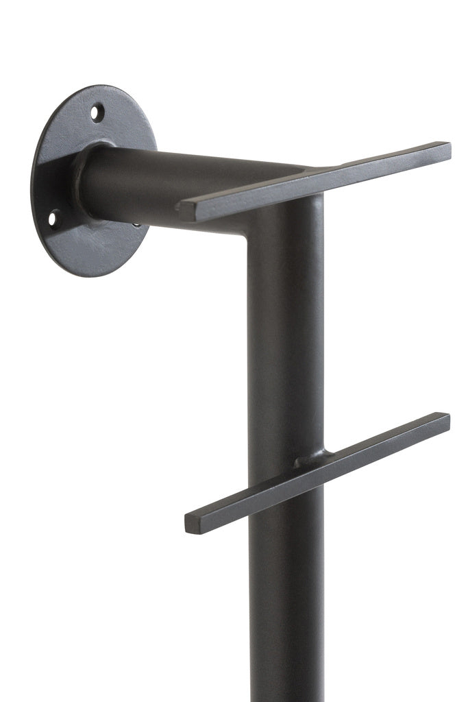 J-LINE SPIEGEL + PLANK WAND MARMER/IJZER/GLAS WIT/ZWART