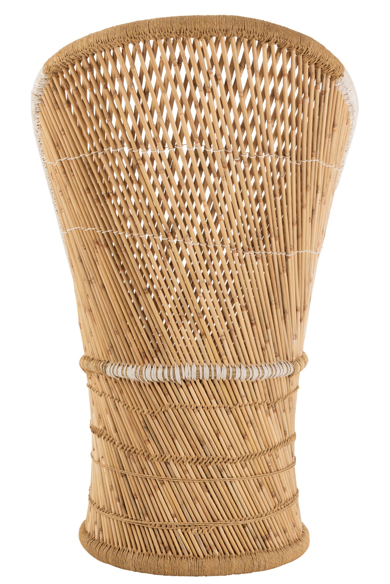 Stoelleuning bamboe naturel/wit voor volwassenen