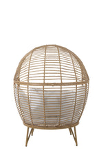 Ovale loungestoel staal naturel