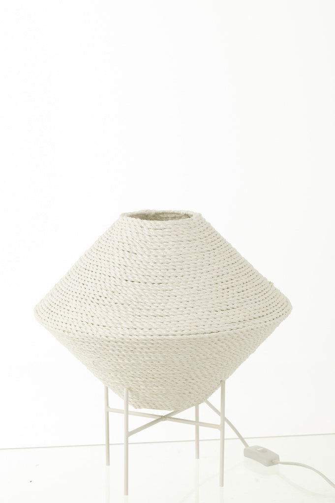 J-LINE HANGLAMP UFO RAFFIA WIT SMALL