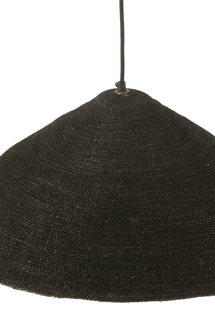J-LINE HANGING LAMP HAT MOONJ GRASS BLACK SMALL