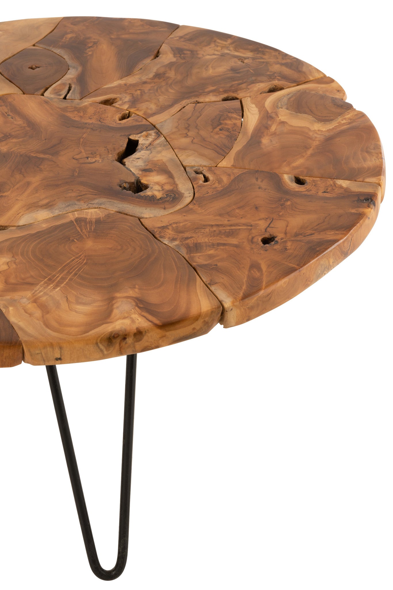 Salontafel Samuel Rond Teakhout Bruin