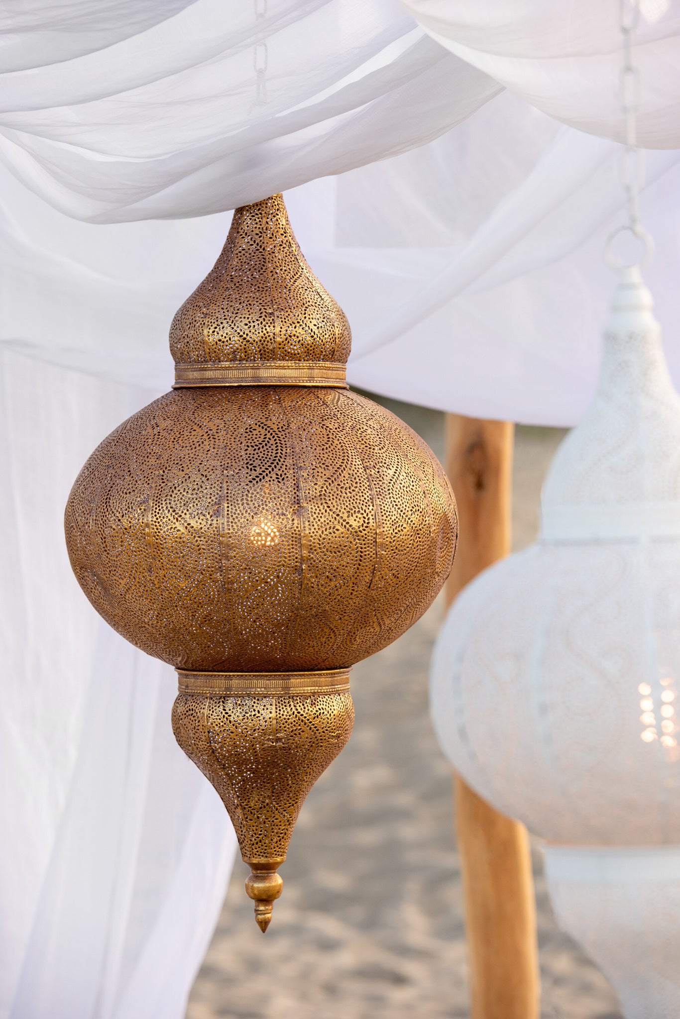 Hanglamp Bore Metaal Goud Klein