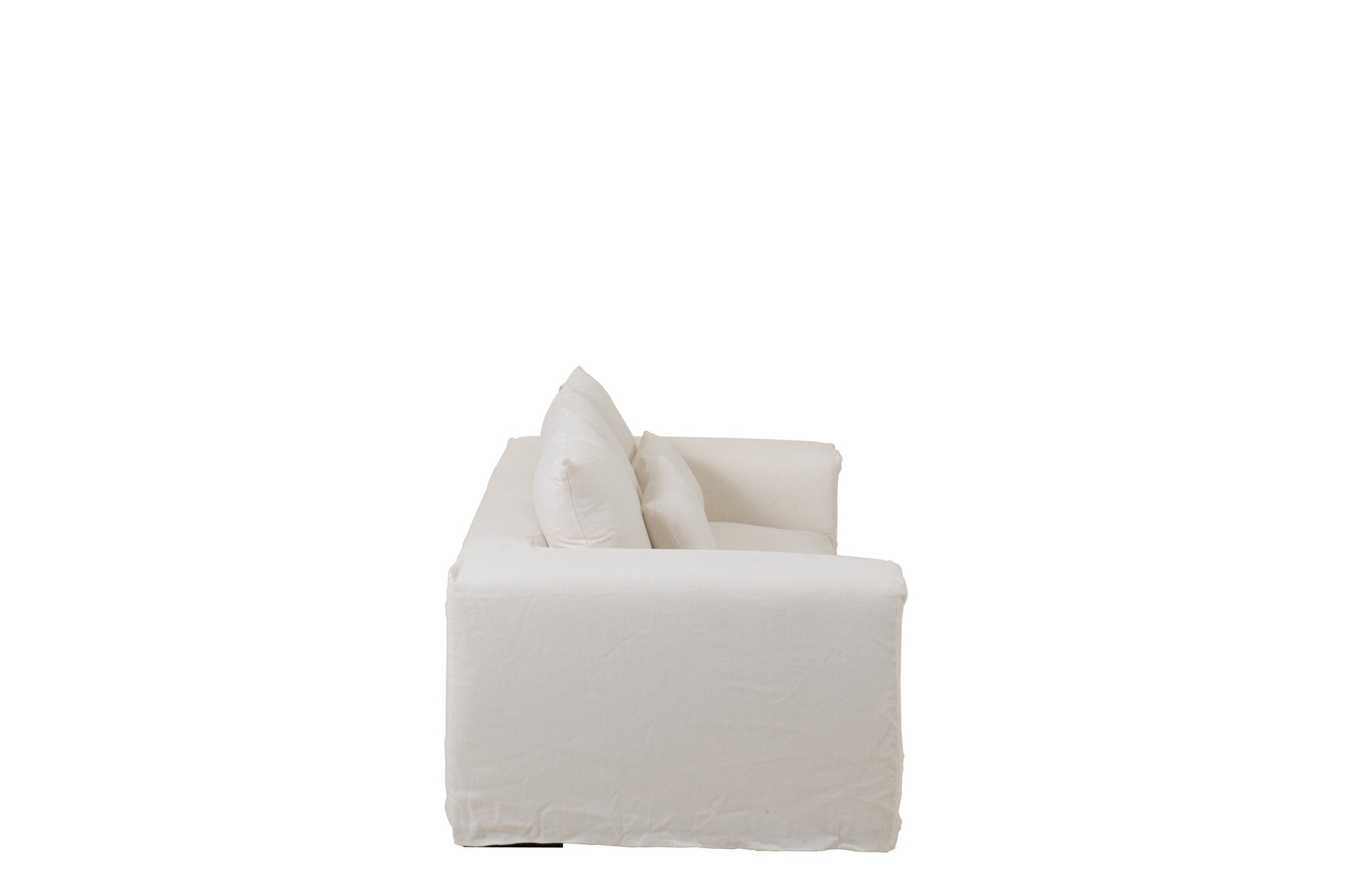 Hoes voor stoel + 5 kussens Monaco bank linnen marshmallow wit